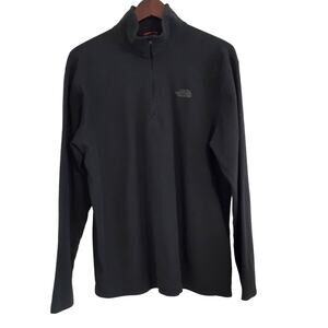 The North Face mens quarter zip pullover L large black